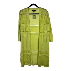 Ming Wang Sz S Duster Cardigan Patterned Knit NWT